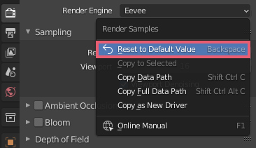 Reset to Default Value