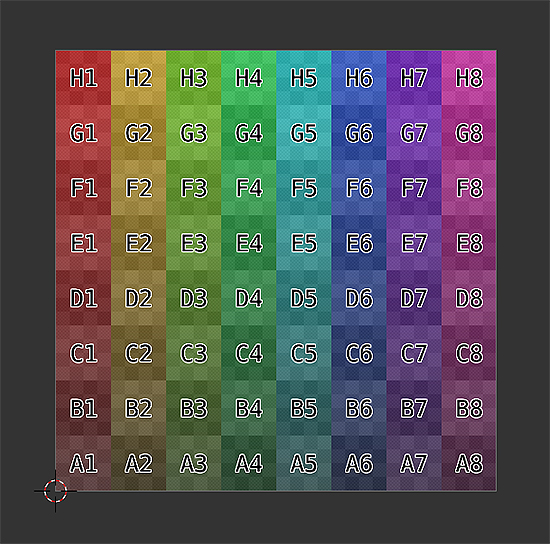 blender color grid
