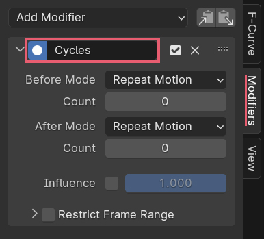 Blender Extrapolation Mode